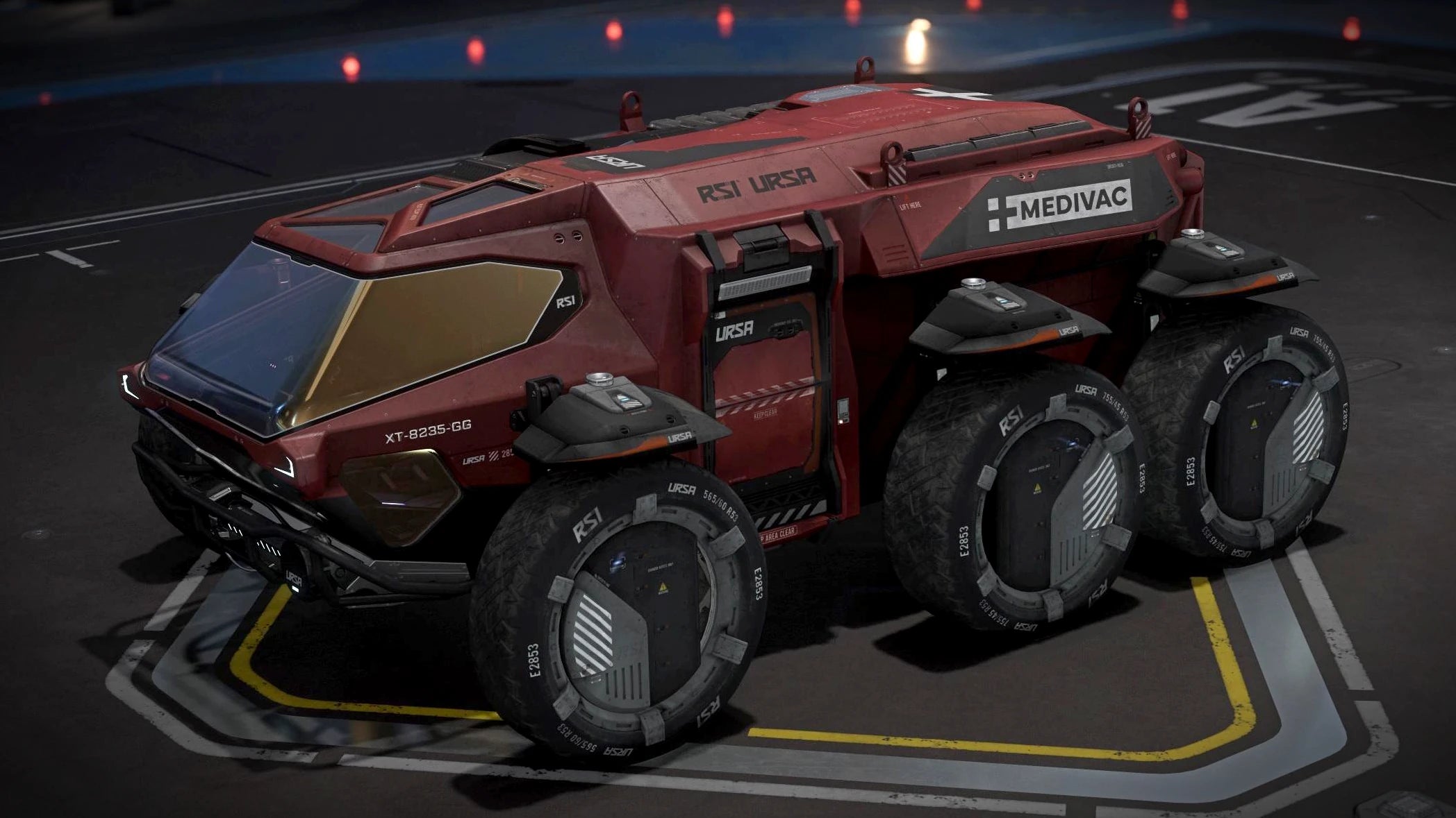 Ursa Medivac - in hangar in Star Citizen