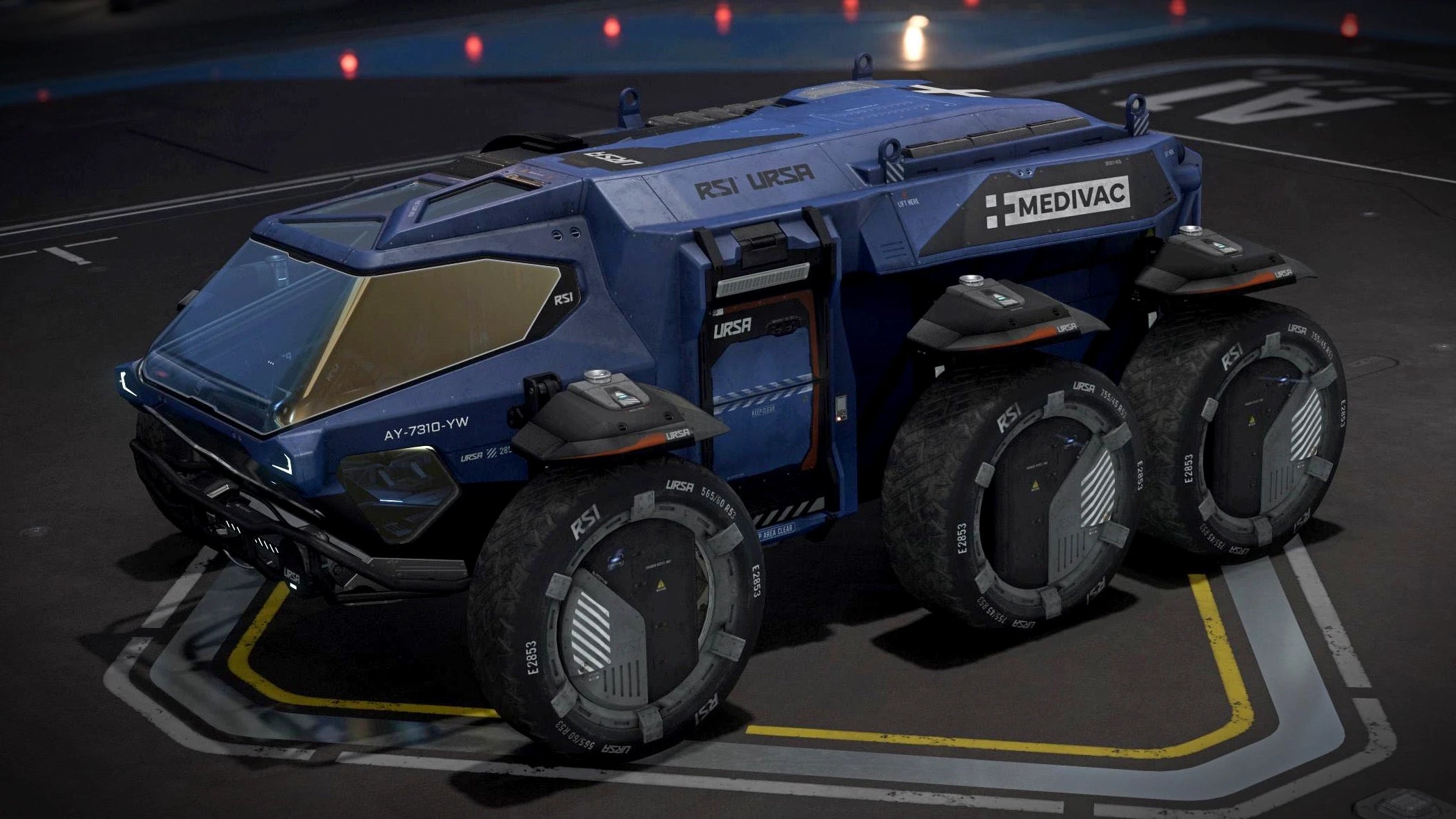 Ursa Medivac - Aja - in hangar in Star Citizen