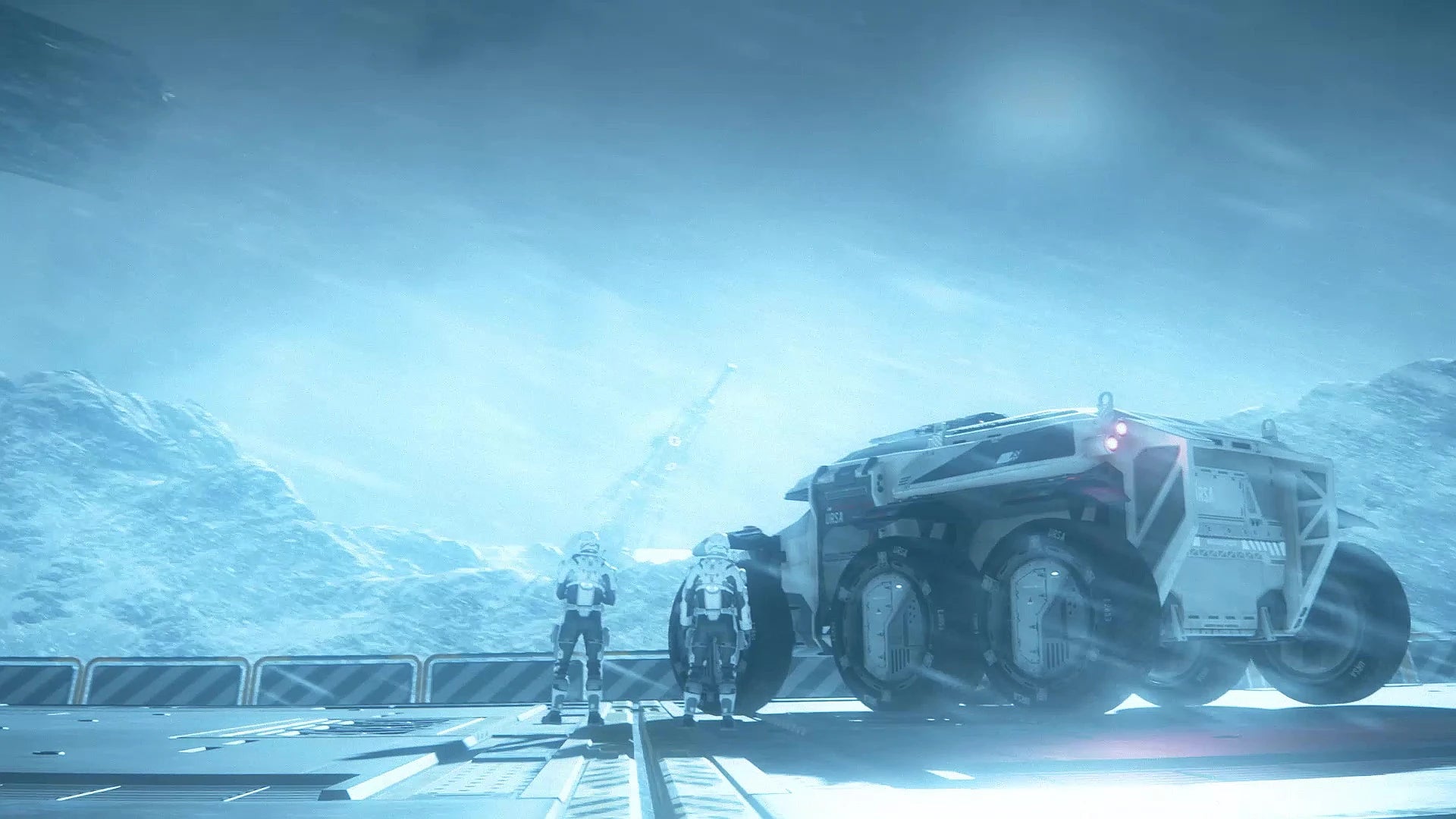 Ursa Rover - Ursa on wintery world - Rear in Star Citizen