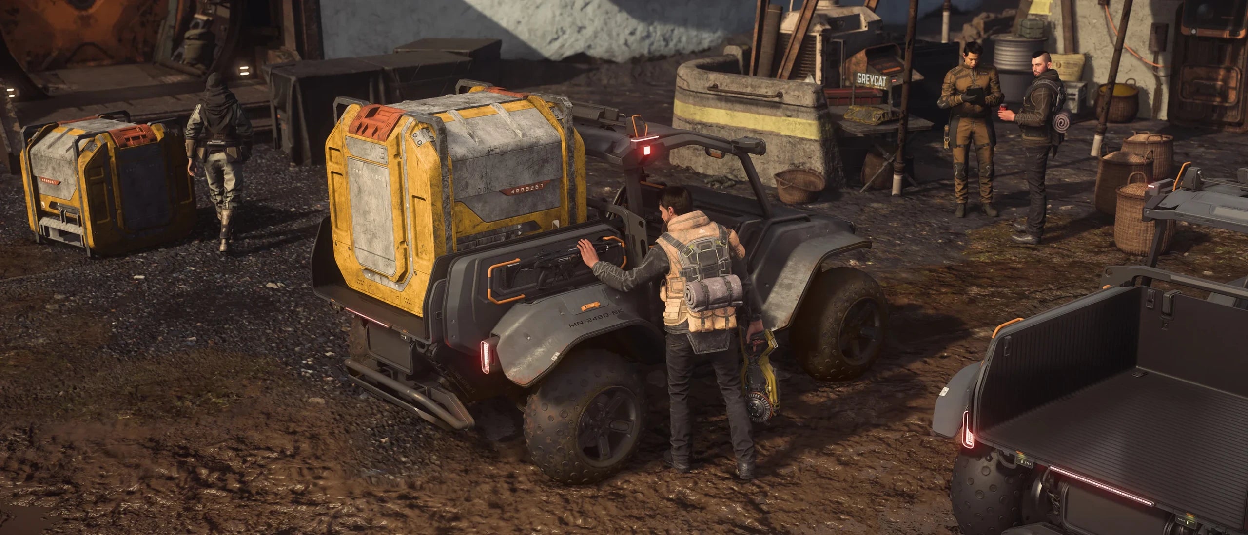 UTV - loaded at outpost in Star Citizen