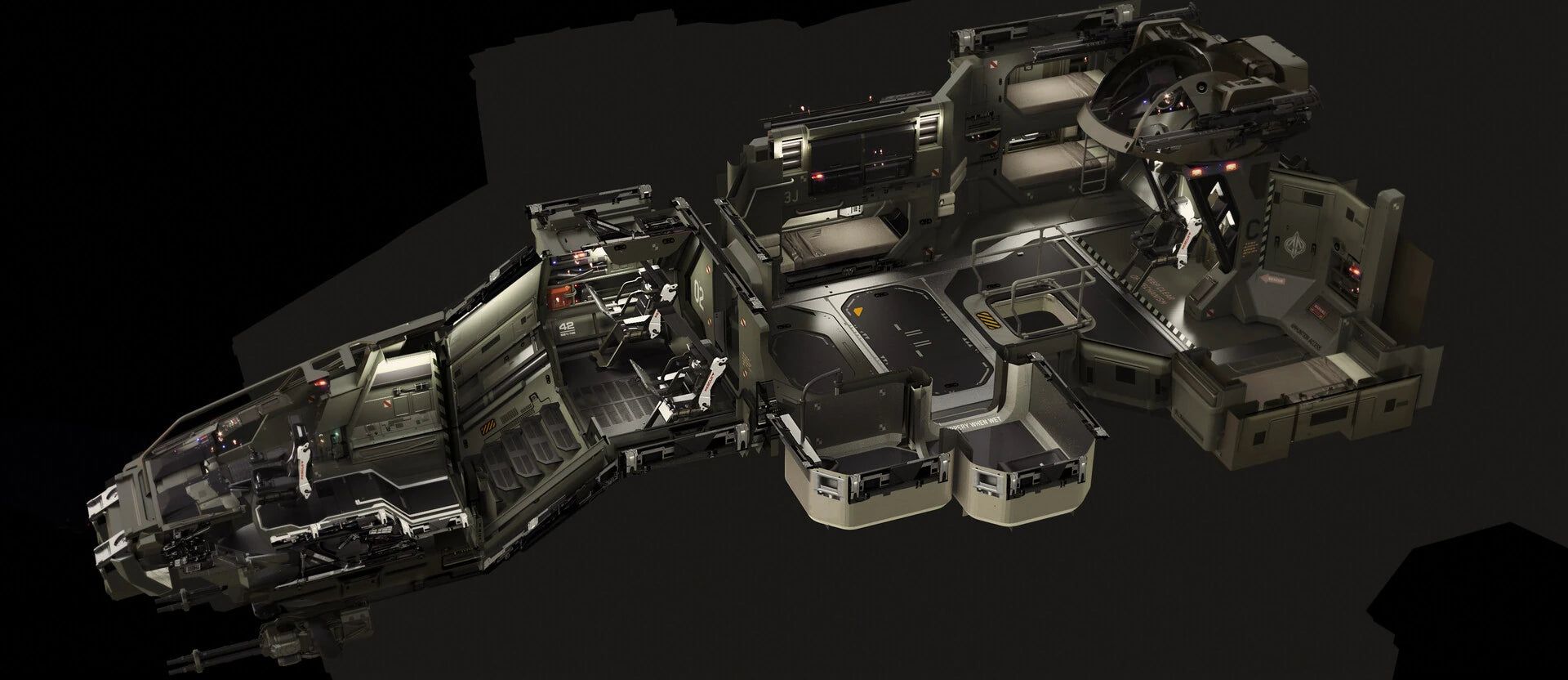 Valkyrie dropship ship cutaway Star Citizen